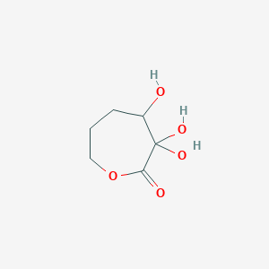 3,3,4-Trihydroxyoxepan-2-one