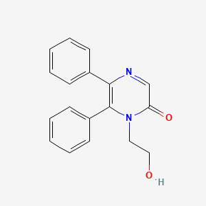 molecular formula C18H16N2O2 B14262916 1-(2-Hydroxyethyl)-5,6-diphenylpyrazin-2(1H)-one CAS No. 139459-71-5