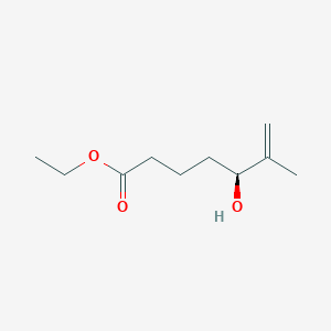 6-Heptenoic acid, 5-hydroxy-6-methyl-, ethyl ester, (S)-