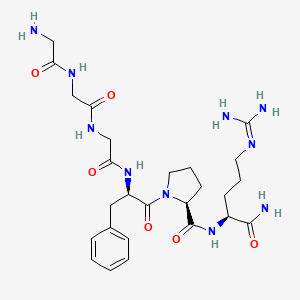 molecular formula C26H40N10O6 B14262934 Glycylglycylglycyl-D-phenylalanyl-L-prolyl-N~5~-(diaminomethylidene)-L-ornithinamide CAS No. 179555-43-2