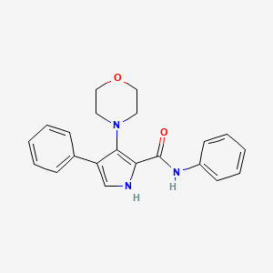 molecular formula C21H21N3O2 B14262958 3-(Morpholin-4-yl)-N,4-diphenyl-1H-pyrrole-2-carboxamide CAS No. 135548-47-9