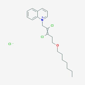 molecular formula C21H28Cl3NO B14262968 1-[2,3-Dichloro-5-(heptyloxy)pent-2-EN-1-YL]quinolin-1-ium chloride CAS No. 184880-48-6