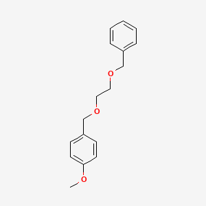 molecular formula C17H20O3 B14262972 Benzene, 1-methoxy-4-[[2-(phenylmethoxy)ethoxy]methyl]- CAS No. 173442-22-3