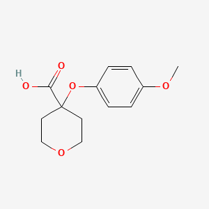 molecular formula C13H16O5 B1426298 4-(4-甲氧基苯氧基)四氢-2H-吡喃-4-羧酸 CAS No. 1308645-48-8