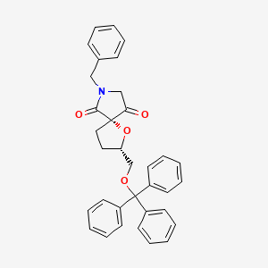 (2S,5S)-7-benzyl-2-(trityloxymethyl)-1-oxa-7-azaspiro[4.4]nonane-6,9-dione