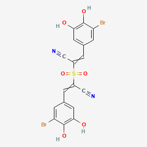 molecular formula C18H10Br2N2O6S B14263005 2,2'-Sulfonylbis[3-(3-bromo-4,5-dihydroxyphenyl)prop-2-enenitrile] CAS No. 158102-45-5