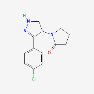 1-[3-(4-Chlorophenyl)-4,5-dihydro-1H-pyrazol-4-yl]pyrrolidin-2-one