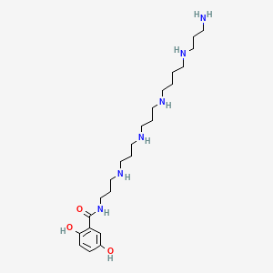 molecular formula C23H44N6O3 B14263054 Benzamide, N-(20-amino-4,8,12,17-tetraazaeicos-1-yl)-2,5-dihydroxy- CAS No. 133805-35-3