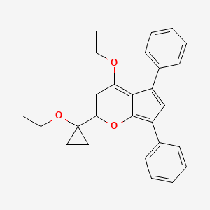 4-Ethoxy-2-(1-ethoxycyclopropyl)-5,7-diphenylcyclopenta[b]pyran