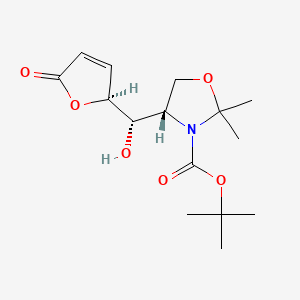 molecular formula C15H23NO6 B14263071 tert-butyl (4S)-4-[(S)-hydroxy-[(2S)-5-oxo-2H-furan-2-yl]methyl]-2,2-dimethyl-1,3-oxazolidine-3-carboxylate CAS No. 131613-93-9