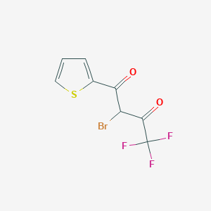 molecular formula C8H4BrF3O2S B14263072 2-Bromo-4,4,4-trifluoro-1-(thiophen-2-yl)butane-1,3-dione CAS No. 177743-16-7