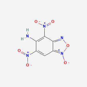 molecular formula C6H3N5O6 B14263075 2,1,3-Benzoxadiazol-5-amine, 4,6-dinitro-, 1-oxide CAS No. 134317-89-8