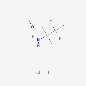 molecular formula C5H11ClF3NO B1426308 1,1,1-Trifluoro-3-methoxy-2-methylpropan-2-amine hydrochloride CAS No. 1354958-86-3