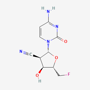 molecular formula C10H11FN4O3 B14263116 2'-Cyano-2',5'-dideoxy-5'-fluorocytidine CAS No. 185609-59-0