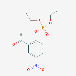 molecular formula C11H14NO7P B14263122 Diethyl 2-formyl-4-nitrophenyl phosphate CAS No. 150196-45-5