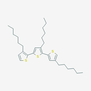 molecular formula C30H44S3 B14263134 3-Hexyl-5-(3-hexylthiophen-2-yl)-2-(4-hexylthiophen-2-yl)thiophene CAS No. 154717-19-8