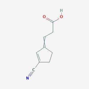 molecular formula C9H9NO2 B14263161 3-(3-Cyanocyclopent-2-EN-1-ylidene)propanoic acid CAS No. 135159-43-2