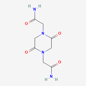 molecular formula C8H12N4O4 B14263177 1,4-Piperazinediacetamide, 2,5-dioxo- CAS No. 185196-70-7