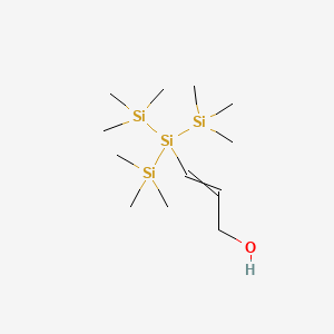 molecular formula C12H32OSi4 B14263192 3-[1,1,1,3,3,3-Hexamethyl-2-(trimethylsilyl)trisilan-2-yl]prop-2-en-1-ol CAS No. 152604-62-1