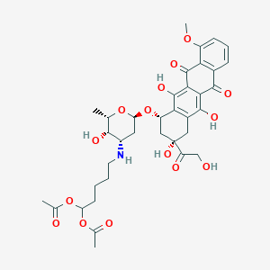 molecular formula C36H43NO15 B142632 Dapdox CAS No. 138967-27-8