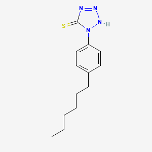 molecular formula C13H18N4S B14263210 1-(4-Hexylphenyl)-1,2-dihydro-5H-tetrazole-5-thione CAS No. 135965-08-1