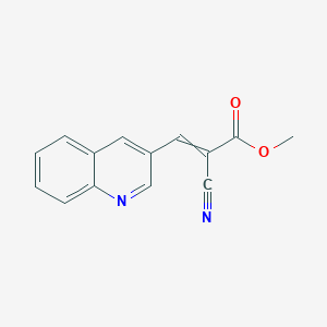 molecular formula C14H10N2O2 B14263212 Methyl 2-cyano-3-(quinolin-3-yl)prop-2-enoate CAS No. 174475-38-8