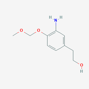 molecular formula C10H15NO3 B14263217 2-[3-Amino-4-(methoxymethoxy)phenyl]ethan-1-ol CAS No. 139579-79-6