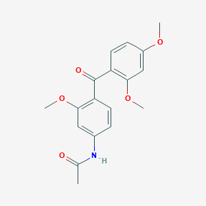 molecular formula C18H19NO5 B14263222 N-[4-(2,4-Dimethoxybenzoyl)-3-methoxyphenyl]acetamide CAS No. 138192-00-4