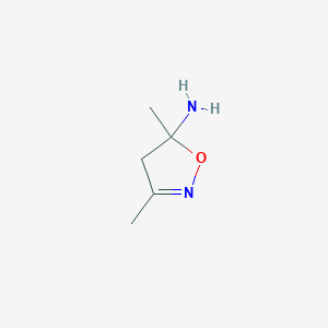 molecular formula C5H10N2O B14263226 3,5-Dimethyl-4,5-dihydro-1,2-oxazol-5-amine CAS No. 133329-05-2