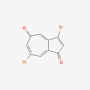 molecular formula C10H4Br2O2 B14263238 1,5-Azulenedione, 3,7-dibromo- CAS No. 161126-14-3