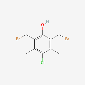 molecular formula C10H11Br2ClO B14263373 2,6-Bis(bromomethyl)-4-chloro-3,5-dimethylphenol CAS No. 137695-98-8