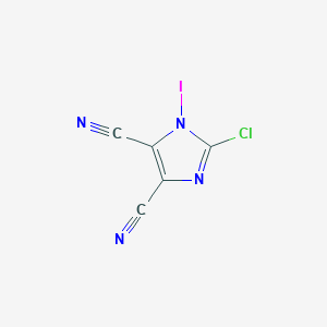 1H-Imidazole-4,5-dicarbonitrile, 2-chloro-1-iodo-