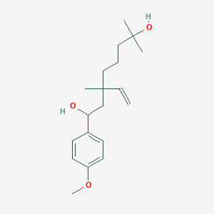 B142636 3-Ethenyl-1-(4-methoxyphenyl)-3,7-dimethyloctane-1,7-diol CAS No. 130675-16-0