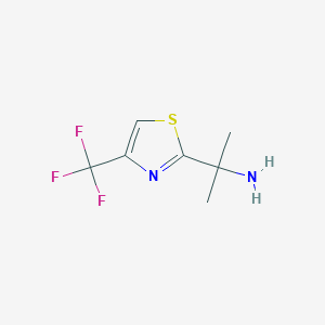 B1426362 2-[4-(Trifluoromethyl)-1,3-thiazol-2-yl]propan-2-amine CAS No. 1248696-53-8