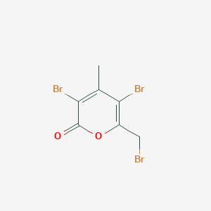 3,5-Dibromo-6-(bromomethyl)-4-methyl-2H-pyran-2-one