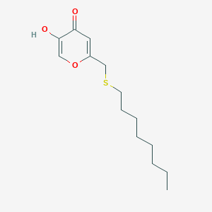 molecular formula C14H22O3S B14263698 5-Hydroxy-2-[(octylsulfanyl)methyl]-4H-pyran-4-one CAS No. 138426-81-0