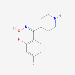 B142637 (Z)-(2,4-Difluorophenyl)(piperidin-4-yl)methanone oxime CAS No. 691007-05-3