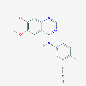 N-(3-Ethynyl-4-fluorophenyl)-6,7-dimethoxyquinazolin-4-amine