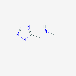 molecular formula C5H10N4 B1426371 甲基[(1-甲基-1H-1,2,4-三唑-5-基)甲基]胺 CAS No. 1250355-24-8