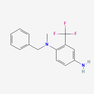 molecular formula C15H15F3N2 B1426375 1-N-苄基-1-N-甲基-2-(三氟甲基)苯-1,4-二胺 CAS No. 1179928-61-0