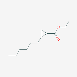 Ethyl 2-hexylcycloprop-2-enecarboxylate