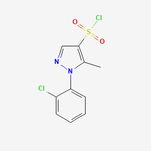 molecular formula C10H8Cl2N2O2S B1426383 1-(2-氯苯基)-5-甲基-1H-吡唑-4-磺酰氯 CAS No. 1293218-43-5