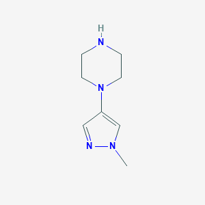 molecular formula C8H14N4 B1426384 1-(1-甲基-1H-吡唑-4-基)哌嗪 CAS No. 1174207-79-4