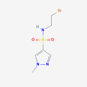molecular formula C6H10BrN3O2S B1426385 N-(2-溴乙基)-1-甲基-1H-吡唑-4-磺酰胺 CAS No. 1250513-08-6