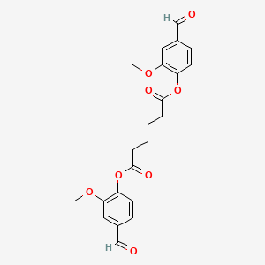 Bis(4-formyl-2-methoxyphenyl) hexanedioate