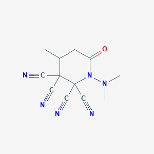 1-(Dimethylamino)-4-methyl-6-oxopiperidine-2,2,3,3-tetracarbonitrile