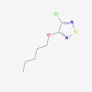 molecular formula C7H11ClN2OS B14263880 1,2,5-Thiadiazole, 3-chloro-4-(pentyloxy)- CAS No. 178368-38-2