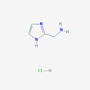 molecular formula C4H8ClN3 B142639 (1H-咪唑-2-基)甲胺盐酸盐 CAS No. 138799-95-8