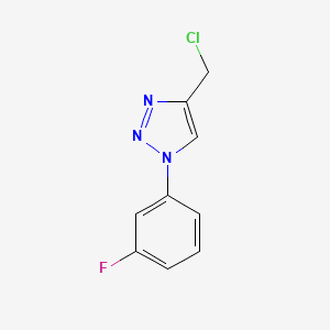 molecular formula C9H7ClFN3 B1426393 4-(氯甲基)-1-(3-氟苯基)-1H-1,2,3-三唑 CAS No. 1250722-79-2