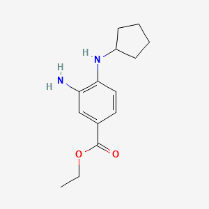 molecular formula C14H20N2O2 B1426395 3-氨基-4-(环戊基氨基)苯甲酸乙酯 CAS No. 885312-80-1